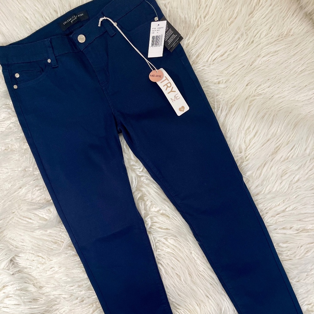 Celebrity Pink Girls "Skinny Pants in Mid rise Navy" NWT